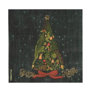 Guardanapo Descartável Home Style Natal Pinheiro 33 Cm X 33 Cm