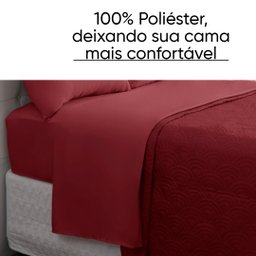 Jogo Lençol de Cama Solteiro 3 Peças Malbec - 4