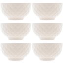 Ver imagem 1 de 6 Cumbucas de Porcelana Branca 280ml Bowls Lyor Diamond para Iogurte Sobremesa