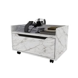 Gabinete para Banheiro 60cm com Rodízios Tecno Mobili Bn3647 Mármore Branco - 2