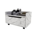 Ver imagem 2 de Gabinete para Banheiro 60cm com Rodízios Tecno Mobili Bn3647 Mármore Branco