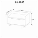 Ver imagem 3 de Gabinete para Banheiro 60cm com Rodízios Tecno Mobili Bn3647 Mármore Branco