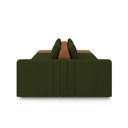 Ver imagem 6 de Sofá Ilha com Encosto e Almofadas Móveis Olimpo 265cm Modulado Linho/pu Verde/caramelo G45 - Gran Be