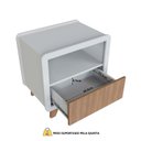 Ver mais imagens de Conjunto 2 Mesas de Cabeceira 55cm com Gaveta e Nicho 100% MDF Padrão Planejados Mabel Branco