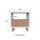Ver imagem 2 de Conjunto 2 Mesas de Cabeceira 55cm com Gaveta e Nicho 100% MDF Padrão Planejados Mabel Branco