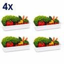 Ver imagem 1 de Kit 4 Bandeja Frigorifica Carnes Frios Branca Box Organizador 5,8L Retangular com Alca Bacia Exposit