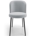 Ver imagem 3 de Kit 4 Cadeiras Sala de Jantar Estofada Gavi L02 Bouclê Cinza - Lyam Decor