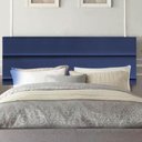 Ver imagem 1 de Painel Estofada Argentina 90cm Solteiro para Cama Box Quarto Suede Azul Marinho - Gat Magazine
