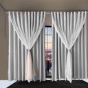 Ver imagem 4 de Cortina Blackout Bia Corta Luz 5,60 X 2,80 Quarto Branco