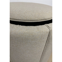 Ver imagem 4 de Puff Redondo Baú Não É Segredo Debrum Linho Palha 54x60 Ns0601