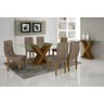 Conjunto Sala de Jantar Mesa Tampo Vidro 160cm 6 Cadeiras Verona Rufato - 1