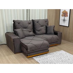 Sofá Retrátil Reclinável 2,30 M Marrom 01 Campinas Plus - 5 Sofá Retrátil Reclinável 2,30 M Marrom 01 Campinas Plus - 5
