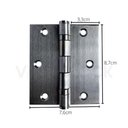 Ver imagem 3 de Dobradiça Escovada C-reto Inox com Rolamento 3 ½ X 3
