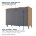 Ver mais imagens de Cozinha 5 Peças Condessa 10 Portas Torre Quente 100% MDF Cinza/Carvalho Titânio