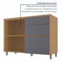 Ver imagem 7 de Cozinha 5 Peças Condessa 10 Portas Torre Quente 100% MDF Cinza/Carvalho Titânio