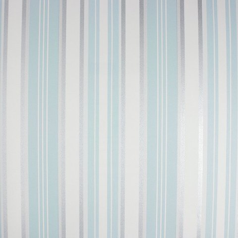 Papel de Parede Listrado Azul e Branco Vinilico Lavável+ Cola para Aplicação