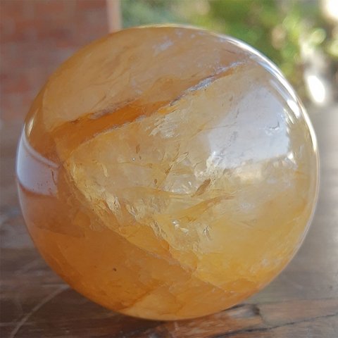 BOLA - QUARTZO HEMATOIDE CRISTAL QUARTZO HEMATÓIDE