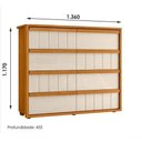 Ver imagem 3 de Gaveteiro Tarsila 8 Gavetas MDF Puxador Cava Off White Cinamomo Madetec 136cm