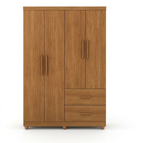 Guarda Roupa Slim 4 Portas 2 Gavetas Cinamomo Formimóveis