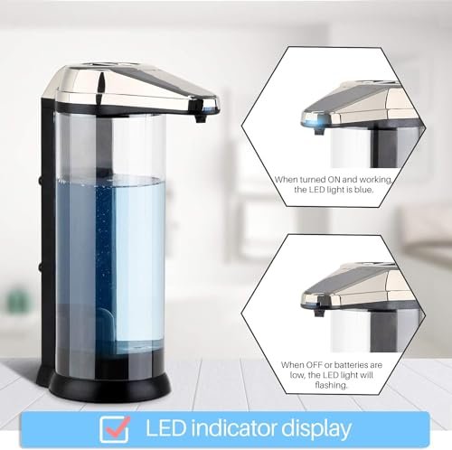 Secura Dispensador Automático de Sabão Líquido 17oz com Controle de Volume (níquel Escovado) - 7