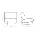 Ver imagem 7 de Poltrona Lusso Estofada Design Moderno Estrutura Madeira Cor Champagne Tecido Corino Preto