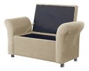 Ver imagem 1 de Recamier Bau Egeo 120x Corino Bege - Dominic Decor - Bege - Bege