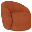 Ver imagem 2 de Poltrona Sala Decorativa Redonda 91cm Steve Boucle Terracota I01 - Mpozenato