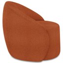 Ver imagem 5 de Poltrona Sala Decorativa Redonda 91cm Steve Boucle Terracota I01 - Mpozenato