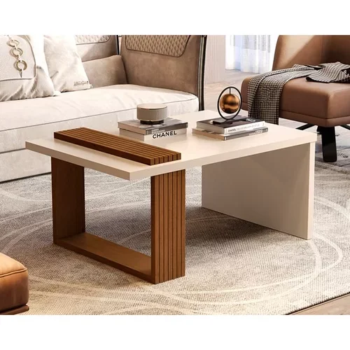 Mesa De Centro Sala Jb 8020 Perola Com Caramelo - Rede Móveis