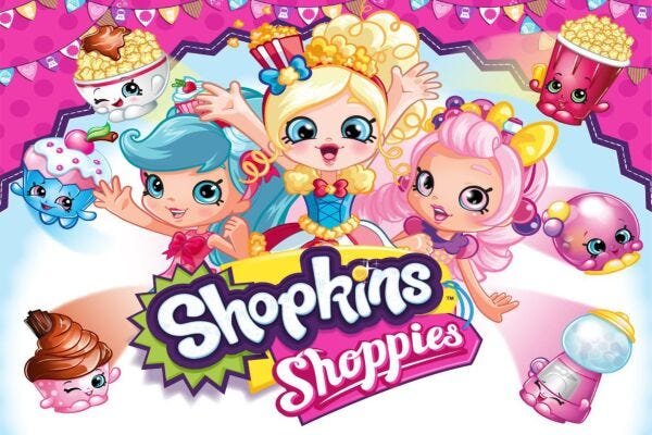 Painel de Festa Shopkins #07 - 180x120 - 1