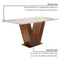 Ver imagem 6 de Conjunto Mesa de Jantar com 4 Cadeiras Estofadas e Tampo de Vidro 120x80x80cm Off White