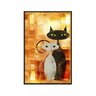 Quadro Decorativo - Pintura Gato Vintage Anm026 Tela Canvas - 80x60cm - 2