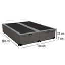 Ver imagem 5 de Cama Box Baú Casal Bipartido Sintético Cinza Emth 138x188x40