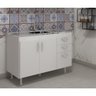 Gabinete De Cozinha/pia 1,20 Branco 2 Portas - 5