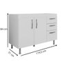 Gabinete De Cozinha/pia 1,20 Branco 2 Portas - 2