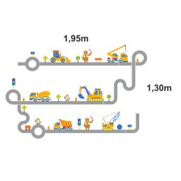 Adesivo de Parede Infantil Pista Trator Adesivos Primeiro Quarto - 2