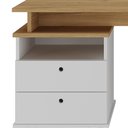 Ver mais imagens de Mesa para Escritório Escrivaninha Home Office Versa A02 Olmo Branco - Lyam Decor