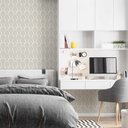 Ver imagem 1 de Papel de Parede Arabesco Branco Gh Papel de Parede 2,2m