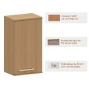 Ver imagem 2 de Armário Aéreo para Cozinha 100% MDF 40 cm 1 Porta Dulce Freijó