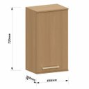 Ver imagem 3 de Armário Aéreo para Cozinha 100% MDF 40 cm 1 Porta Dulce Freijó