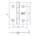 Ver imagem 3 de Kit 24 Dobradiça F.l.o. Porta / Janela Pino Solto Real 2"