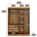 Ver imagem 2 de Guarda Roupa Rizon Módulo 4 Portas 3 Gavetas Novo Horizonte Cor Cumaru Fendy