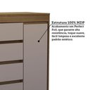 Ver imagem 4 de Cômoda 2 Portas 4 Gav com Sapateira 123cm Uni Luciane Móveis Avelã Pf/cinammon Pf
