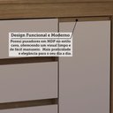 Ver imagem 5 de Cômoda 2 Portas 4 Gav com Sapateira 123cm Uni Luciane Móveis Avelã Pf/cinammon Pf