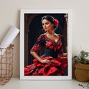 Ver imagem 1 de Quadro Umbanda Cigana Pombagira 45x34cm - com Vidro:madeira Preta