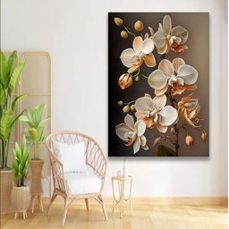 Quadro Decoração Sala Recepção Canvas 60x80 Flores - 1