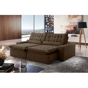 Sofá Retrátil Reclinável Petra 2,50 Metros 4 Lugares