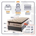 Ver imagem 2 de Cama Box Molas Ensacadas Quartzo Solteirão 96x203 King House