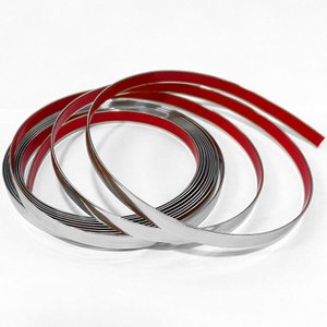 Rolo Fita Adesiva Acabamento Cromado Espelhado Flexível 11mm X 5m