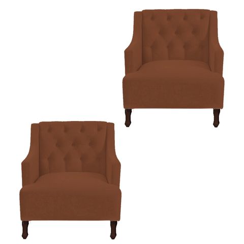Kit 02 Poltronas Genesis Marrom